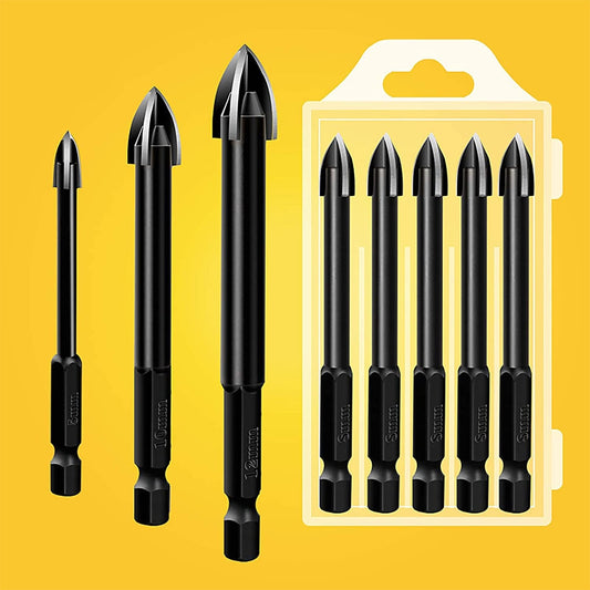 Drill Bits Cross Hex Tile Bits Glass Ceramic Concrete Hole Opener Alloy