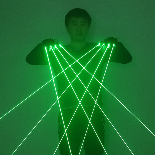 Green Laser Gloves Laser Beam Flash Finger