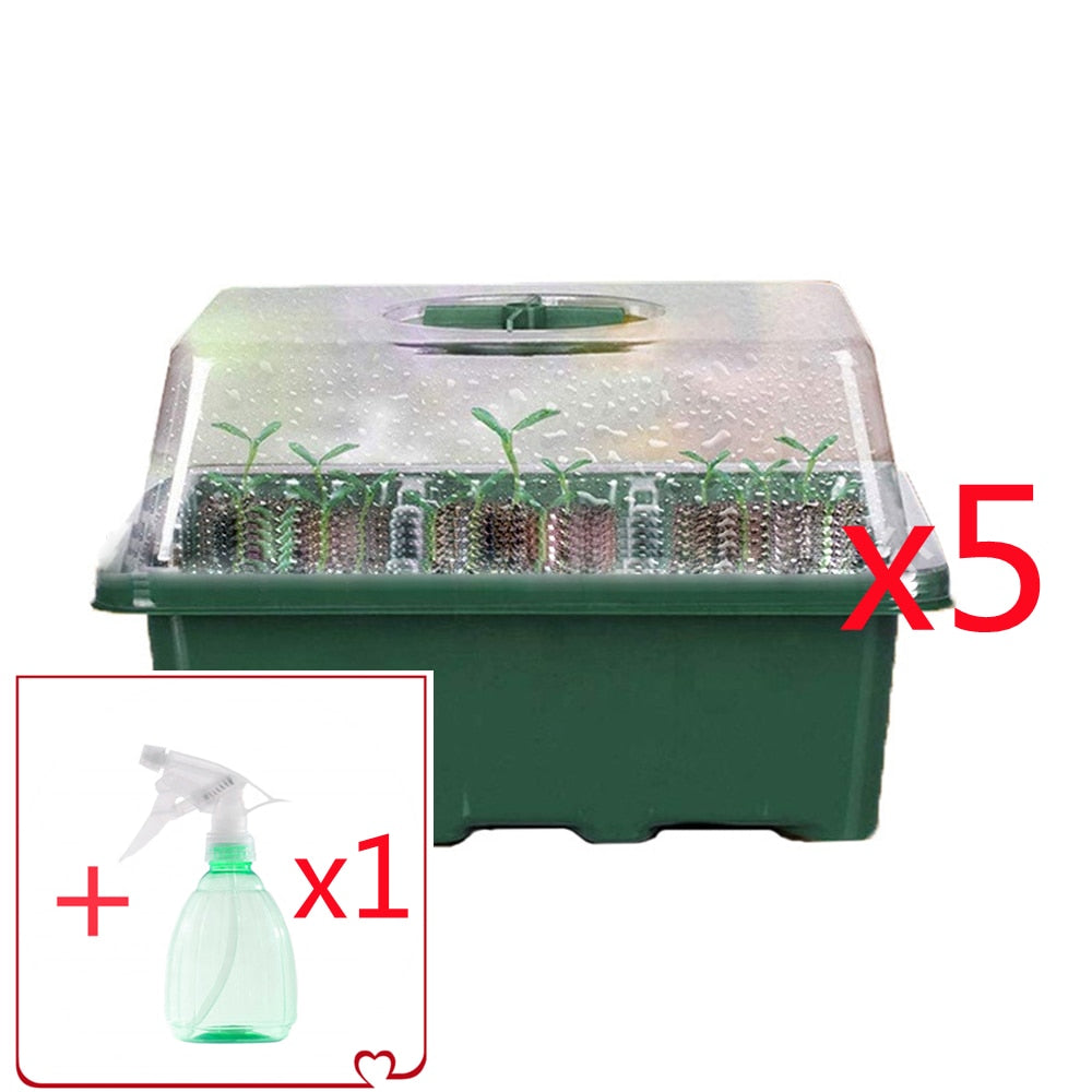 5 Sets Plastic Nursery Pot Seed Grow Planter Box