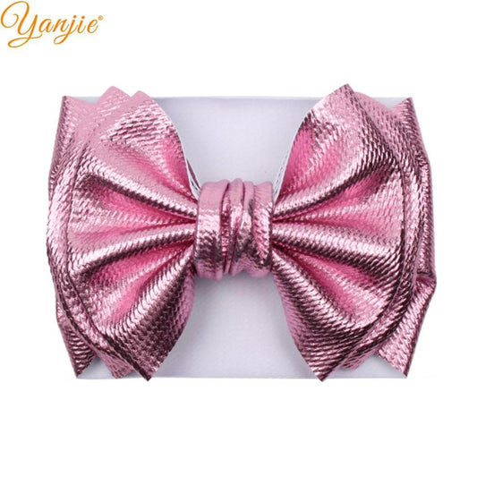 Hair Bows Headband Waffle Fabric Elastic Hair Bands
