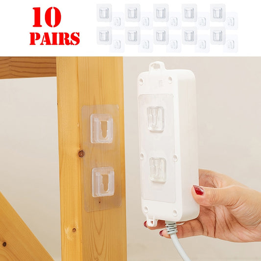 Double-Sided Adhesive Wall Hooks Hanger Strong Transparent Hooks