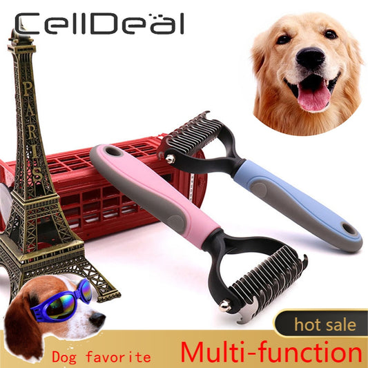 Hair Removal Comb for Dogs Cat Detangler Fur Trimming