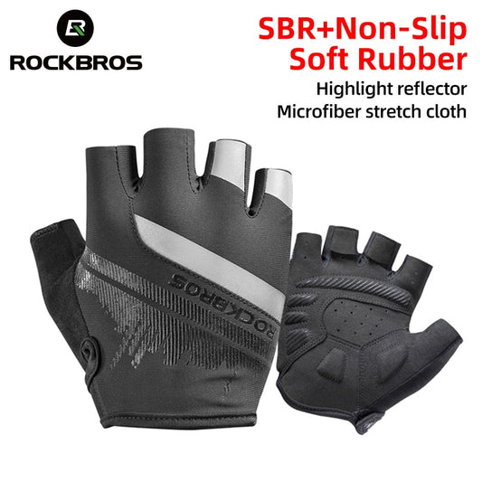 Cycling Gloves Half Finger Shockproof Wear Resistant