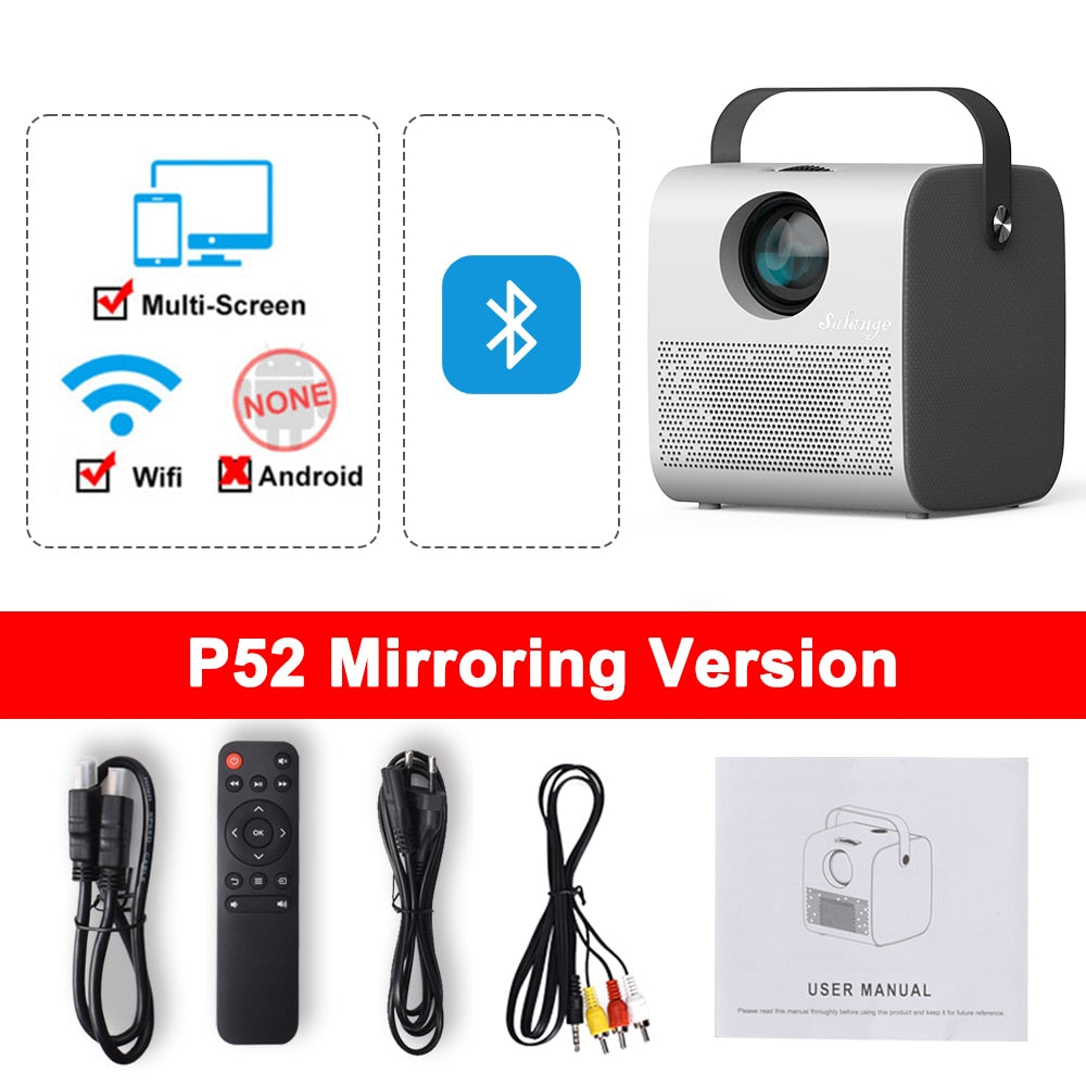 P52 Portable Projector Outdoor Led Mini Bluetooth
