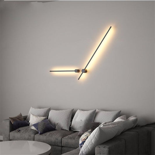Simple Geometric Lines LED Wall Lamp Decor Sofa Background