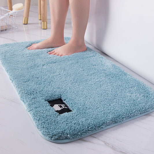 High-hair bathroom toilet door absorbent floor mat