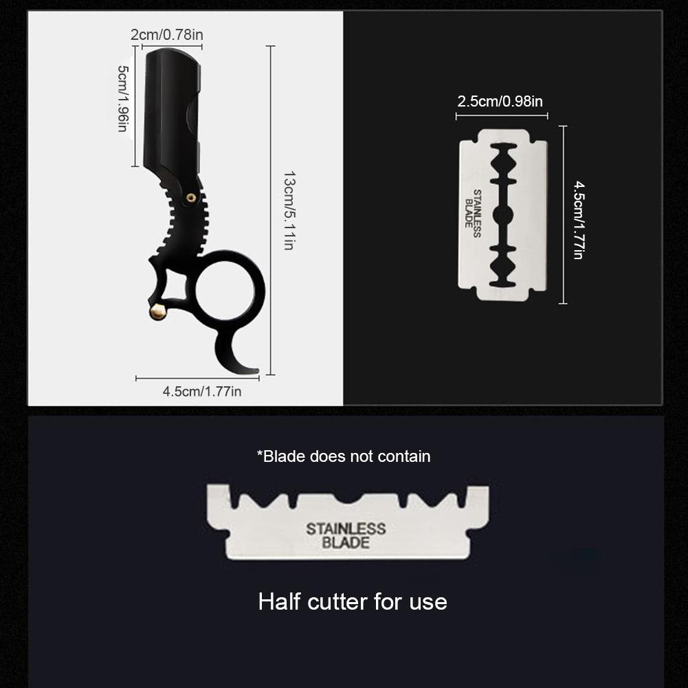 Straight Edge Barber Razor Haircut Beard Eyebrow Shaving