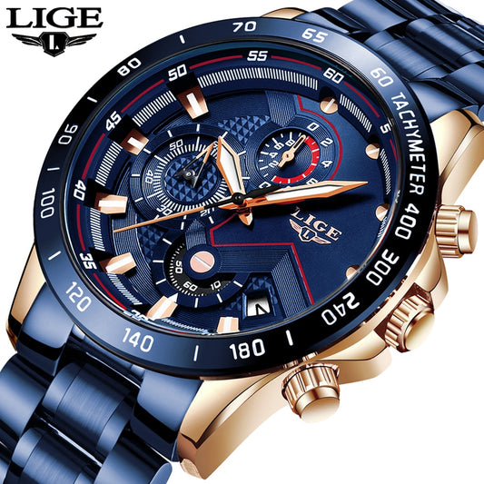 New Fashion Mens Watches with Stainless Steel Quartz Watch