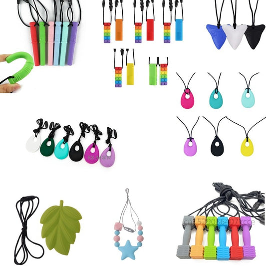 Sensory Chew Necklace Pack Silicone Chew Pendant