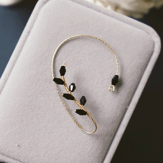 Fashion earrings Hot Sell Leaf Ear Cuff Curved Rhinestones