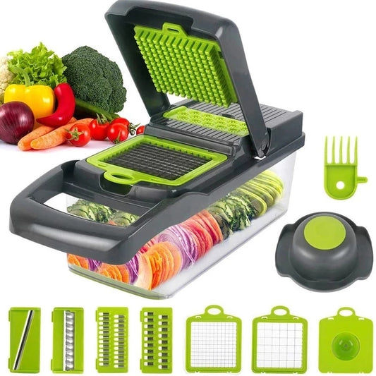 Multifunctional Vegetable Cutter Fruit Slicer Grater Shredders Drain Basket Slicers