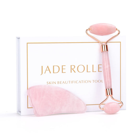 Beauty Natural Rose Quartz Roller Facial Jade Roller Stone