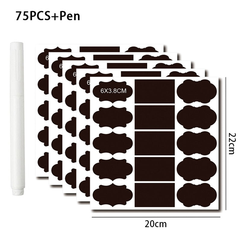 Chalkboard Labels Spice Sticker Organizer Label