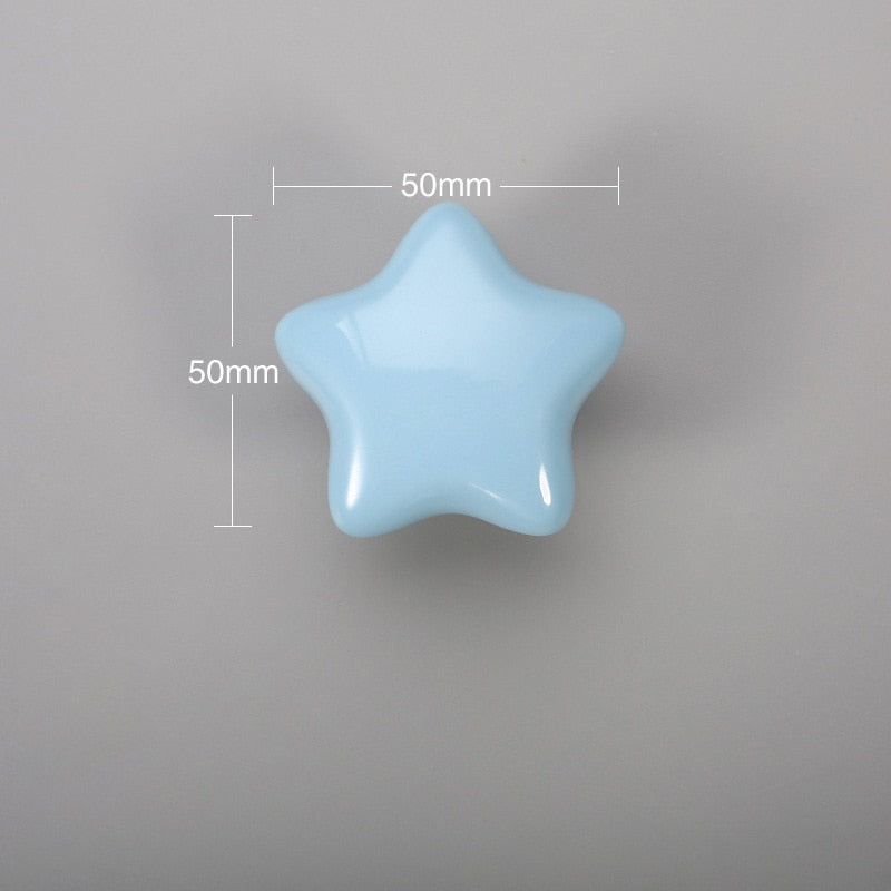 Cartoon Children Room Ceramic Cabinet Knobs Moon Star