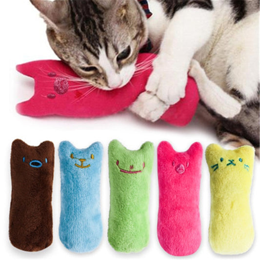 Teeth Grinding Catnip Toys Funny Interactive Plush Cat Toy Pet Kitten