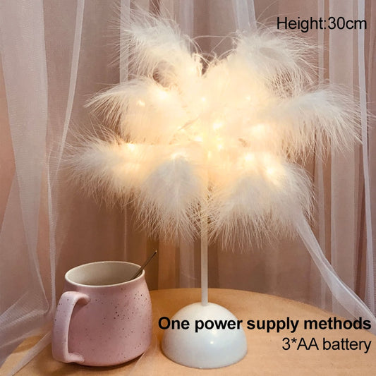 Feather Table Lamp