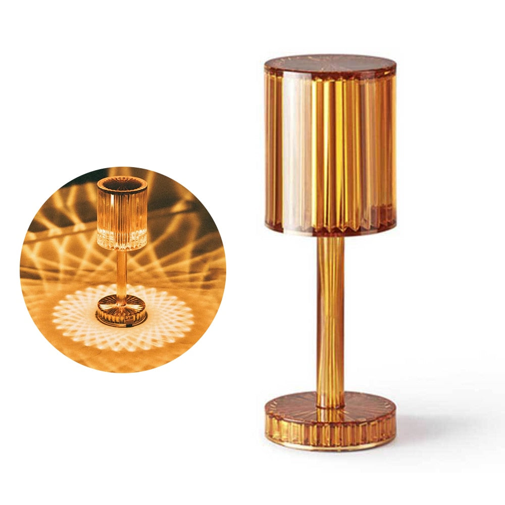 Retro Table Lamp Touch Sensor Crystal Night Light