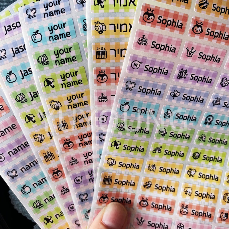 Name Tag Sticker Customize Stickers Waterproof Personalized