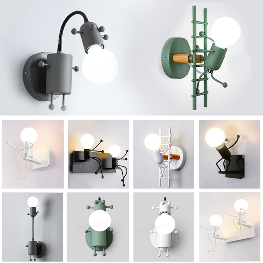 Nodic LED Wall Lamp American Industrial Style Iron Lights