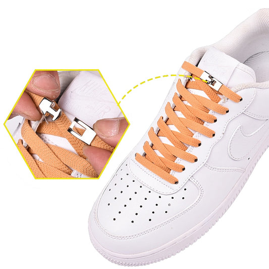 1 Second Quick Elastic Shoelaces Flat Shoe laces No Tie