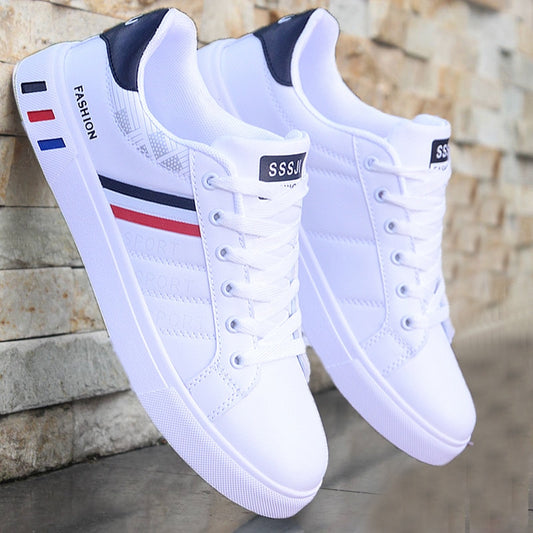 White vulcanized sneakers boys cheap flat comfortable shoes