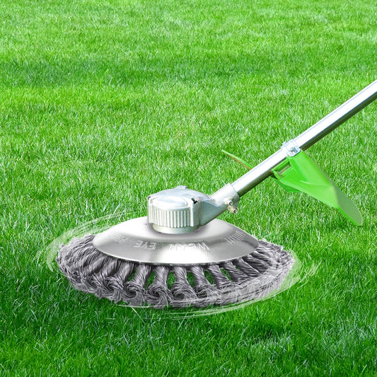 Steel Wire Wheel Garden Weed Brush Lawn Mower Grass