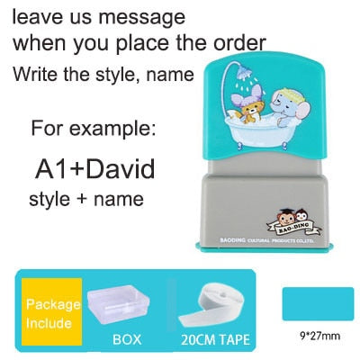Customized Name Stamp Waterproof Toy Baby Student Clothes