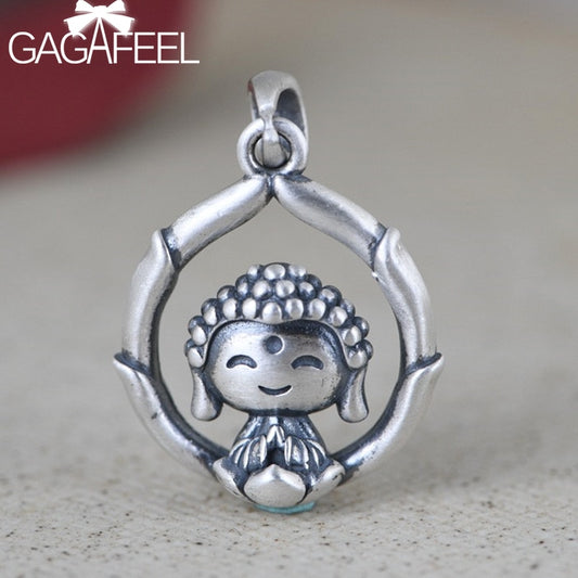 Men Women Pendant Real S999 Sterling Silver