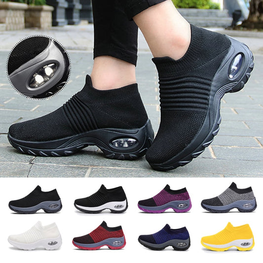 Women Tennis Shoes Breathable 5CM Height Increase Sports Sneakers