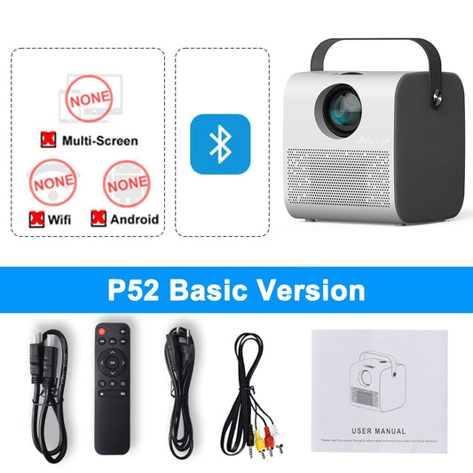 P52 Portable Projector Outdoor Led Mini Bluetooth