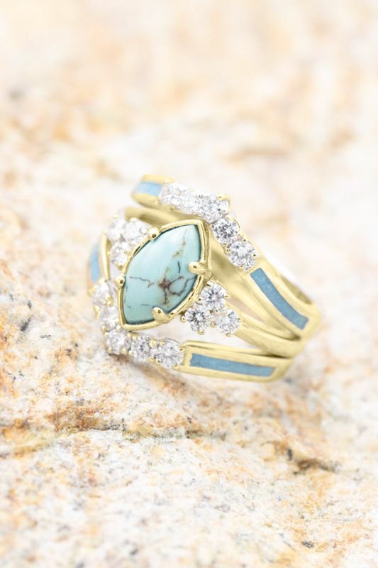 Fashion Luxury Turquoise Three Piece Set