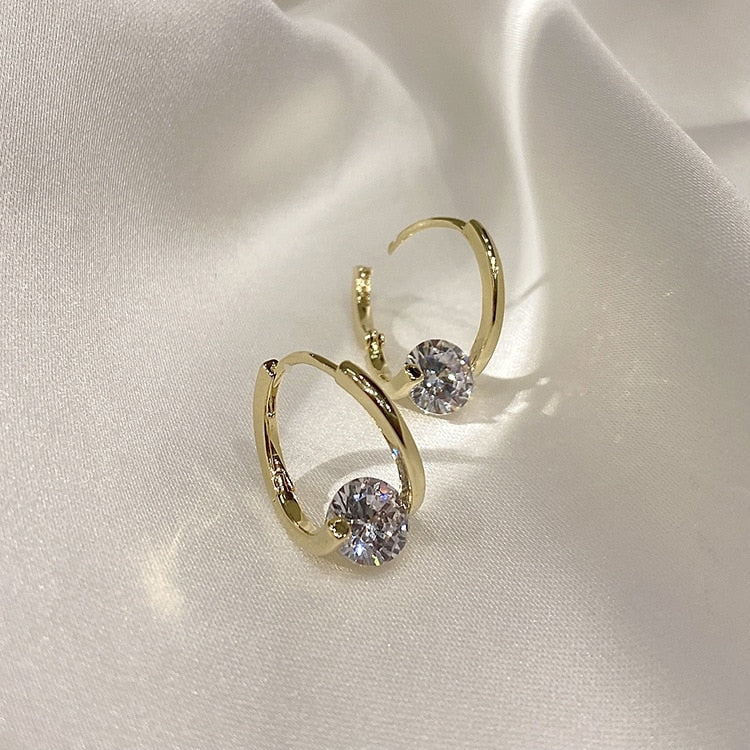 Fashion Cubic Zirconia Earrings Vintage Water Drop Dangle