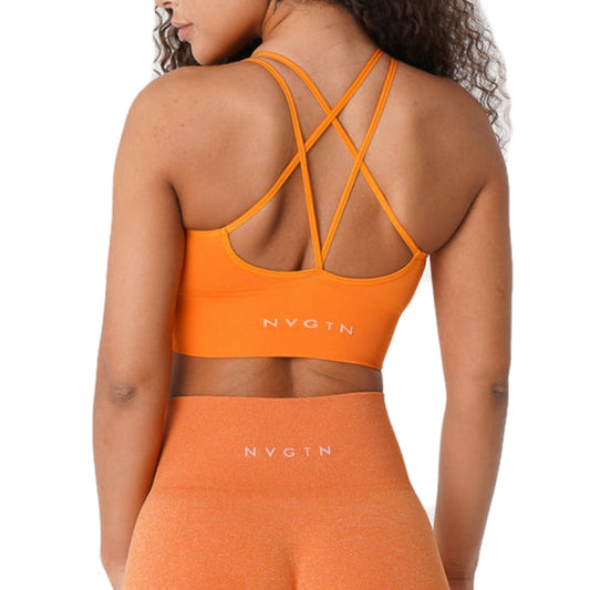 Seamless Flourish Seamless Bra Spandex Top Woman