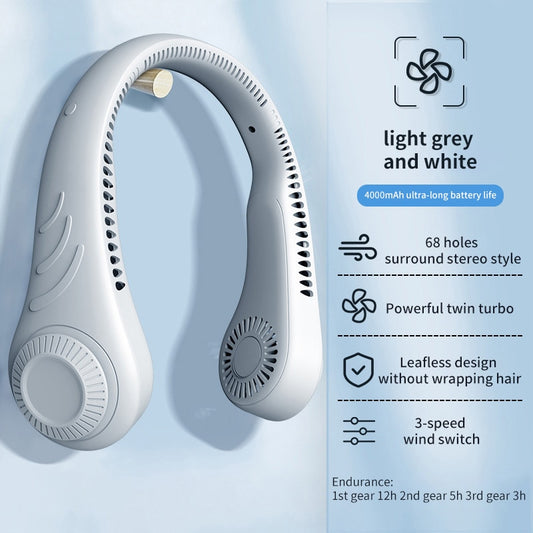 Portable Neck Fan Mini Bladeless Fan USB Air Conditioning