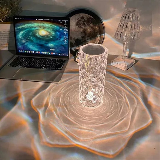 3/16 Colors LED Crystal Table Lamp Projector