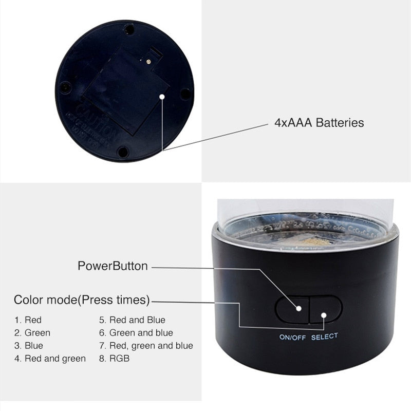 LED Aquarium Jellyfish Lamp Bedside Night Light