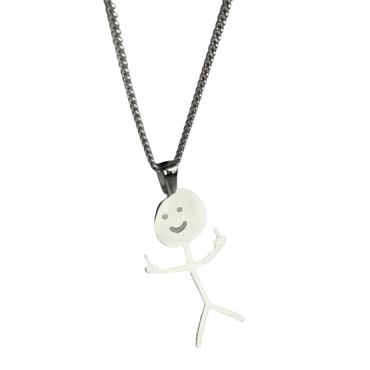 Necklace Sliver/Golden Color Fashion Middle Finger