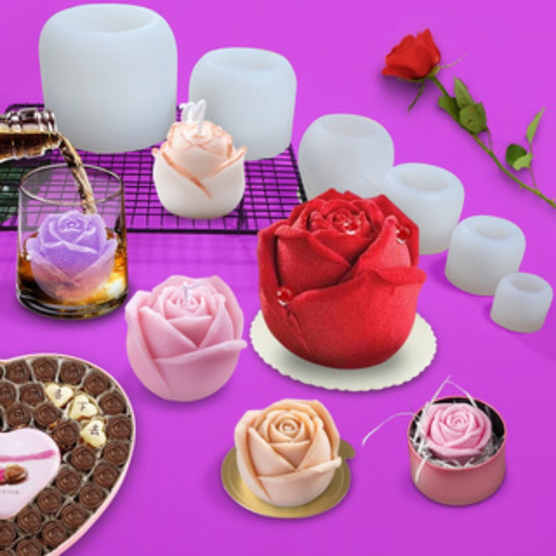 Rose Ice Cube Silicone Mold Soap Mold