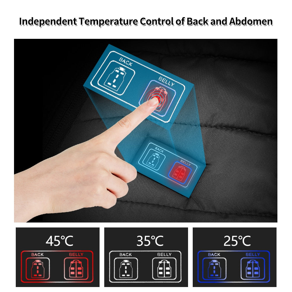 17/13 Zones Heated Vest Men Women Heated Jacket