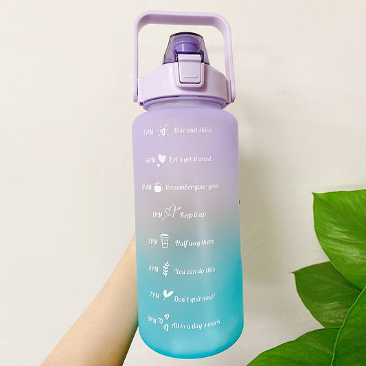 2L Large Capacity Water Bottle With Bounce Cover Time