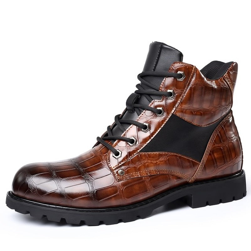 Luxury Men Causal Boots High-end Leather