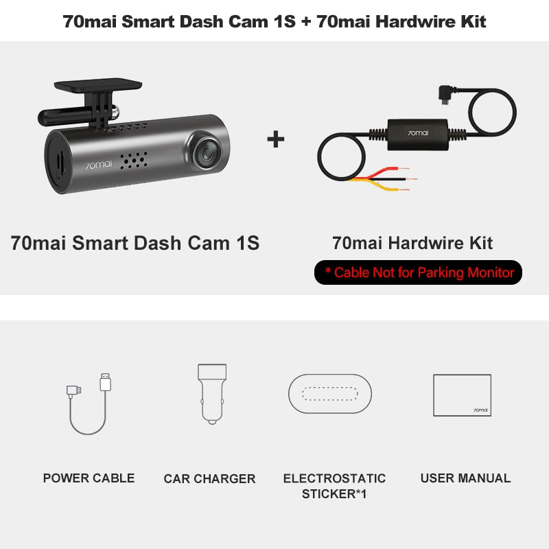 Car DVR 1S APP & English Voice Control Dash Camera