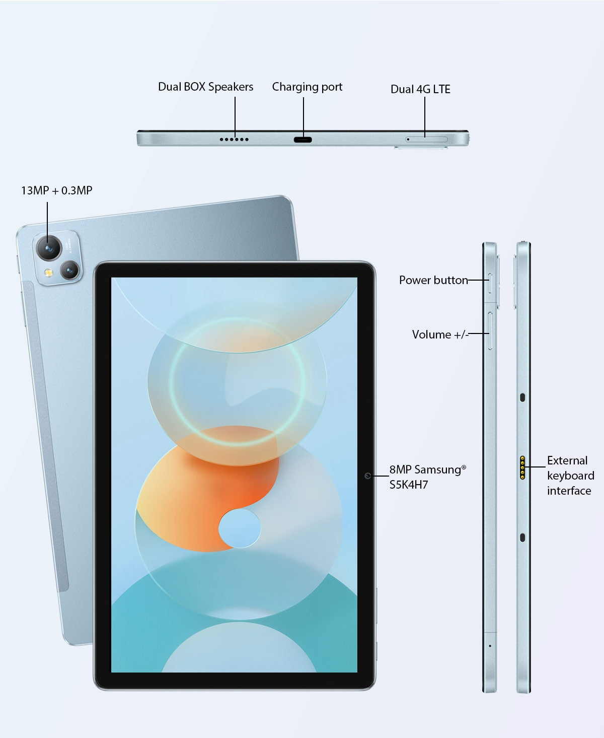 6GB 128GB Android 12 Tablet PC Blackview Tab 13 Tablet Pad 10.1