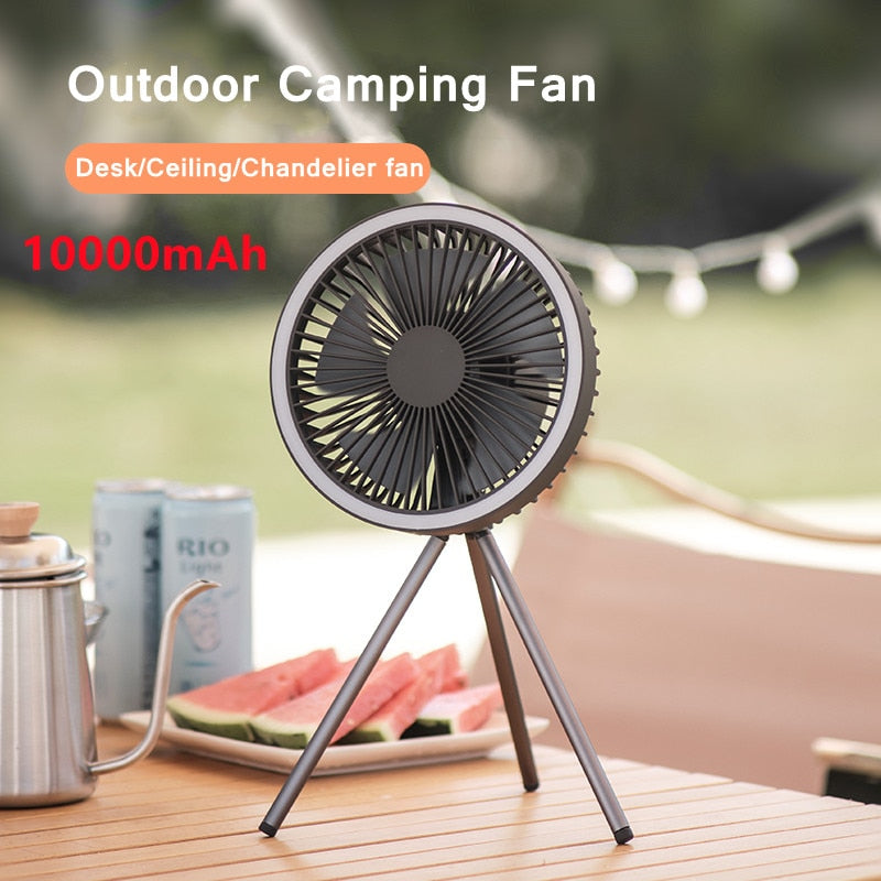 New Tripod Fan Outdoor Camping Lighting Electric Fan