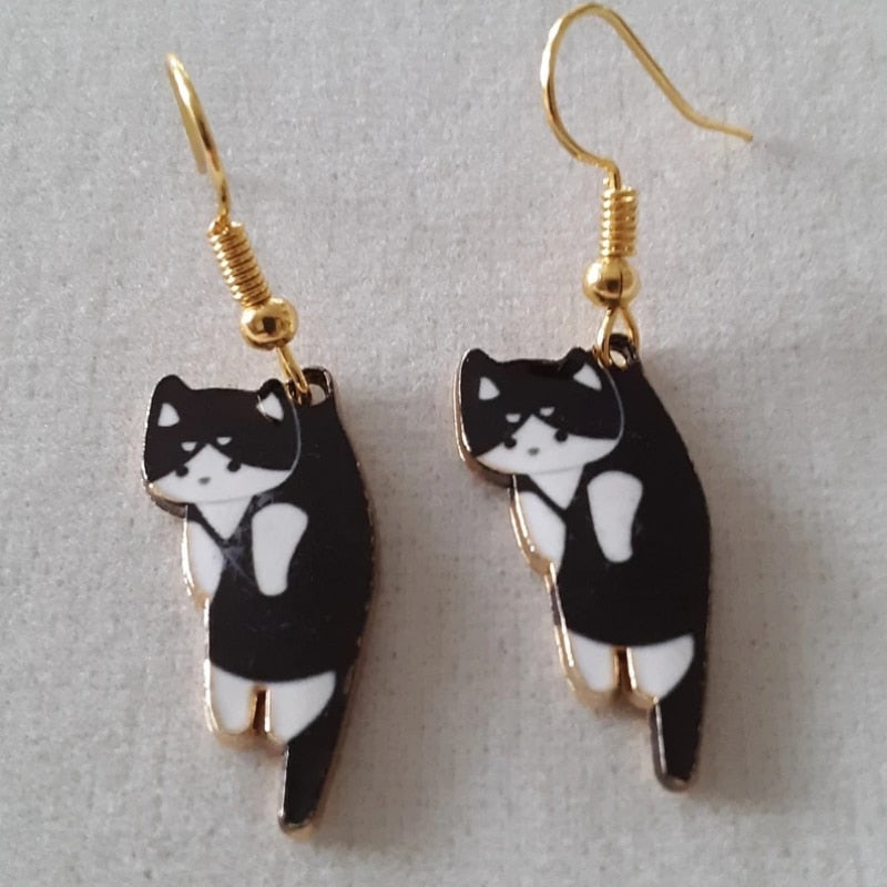 Dangling Cat Earrings Dangle Cat Earrings