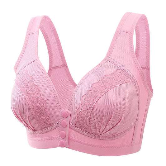 3 Pieces New Arrival Large Size Front Button Gather Bra
