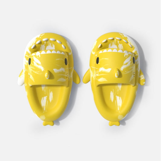 Fashion Panda Print Shark Slippers Summer Man Women Slipper