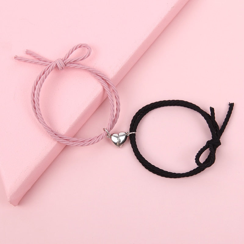 Magnetic Bracelet Stainless Steel Heart Pendant