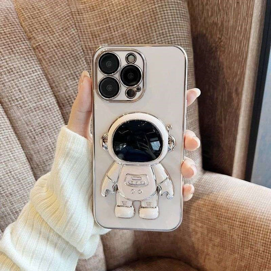 Electroplated astronaut folding stand case lens Camera