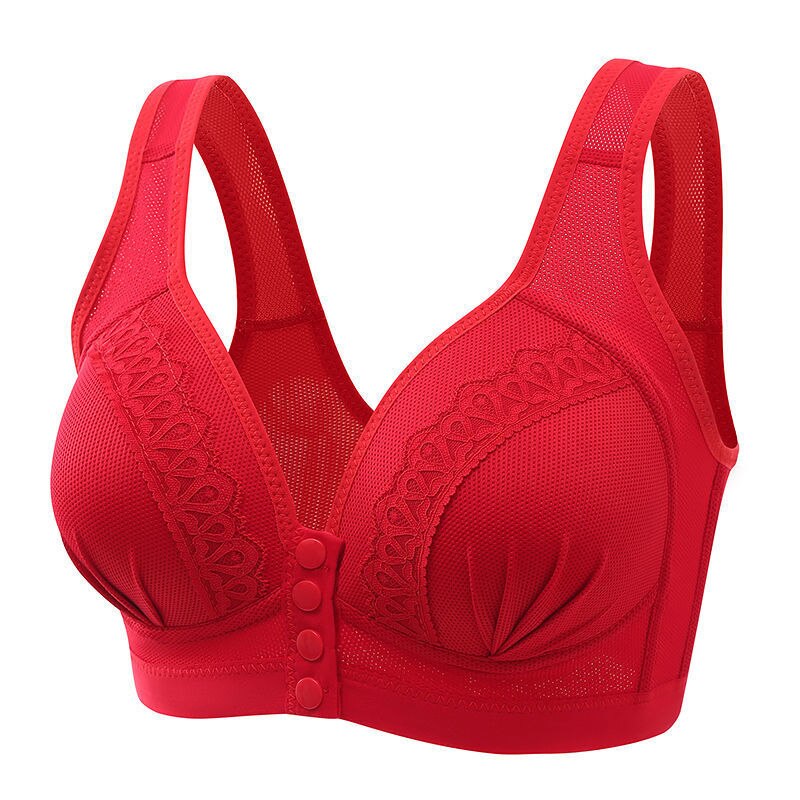 3 Pieces New Arrival Large Size Front Button Gather Bra